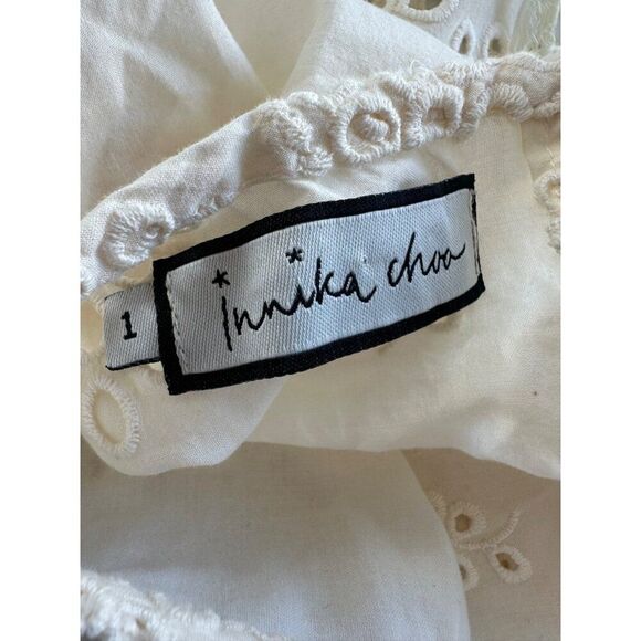 INNIKA CHOO Etta Keet Dress In Broderie Fern Cream Size 1/Small Vacation Resort - Picture 12 of 16